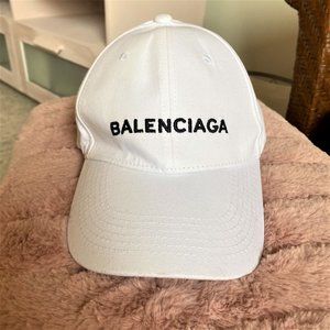 White Balenciaga Hat Womens Size Sm 